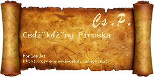Csákány Piroska névjegykártya